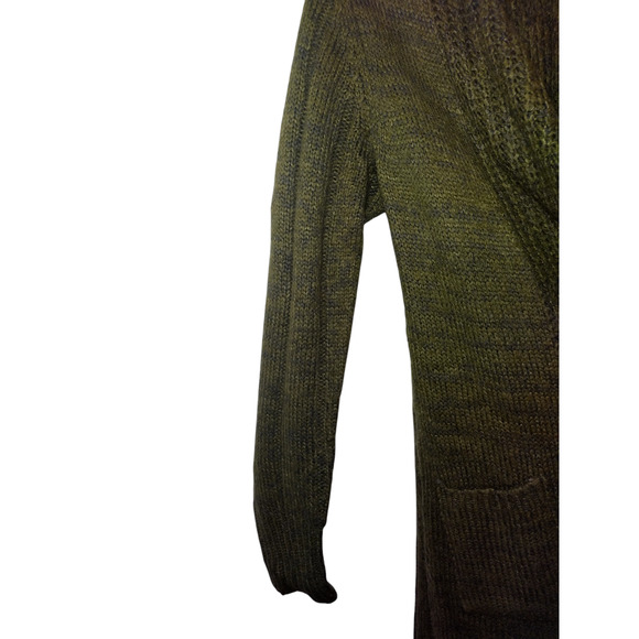 Derek Heart Womens Long Draped Sweater Blue & Green Size Medium - Picture 13 of 16